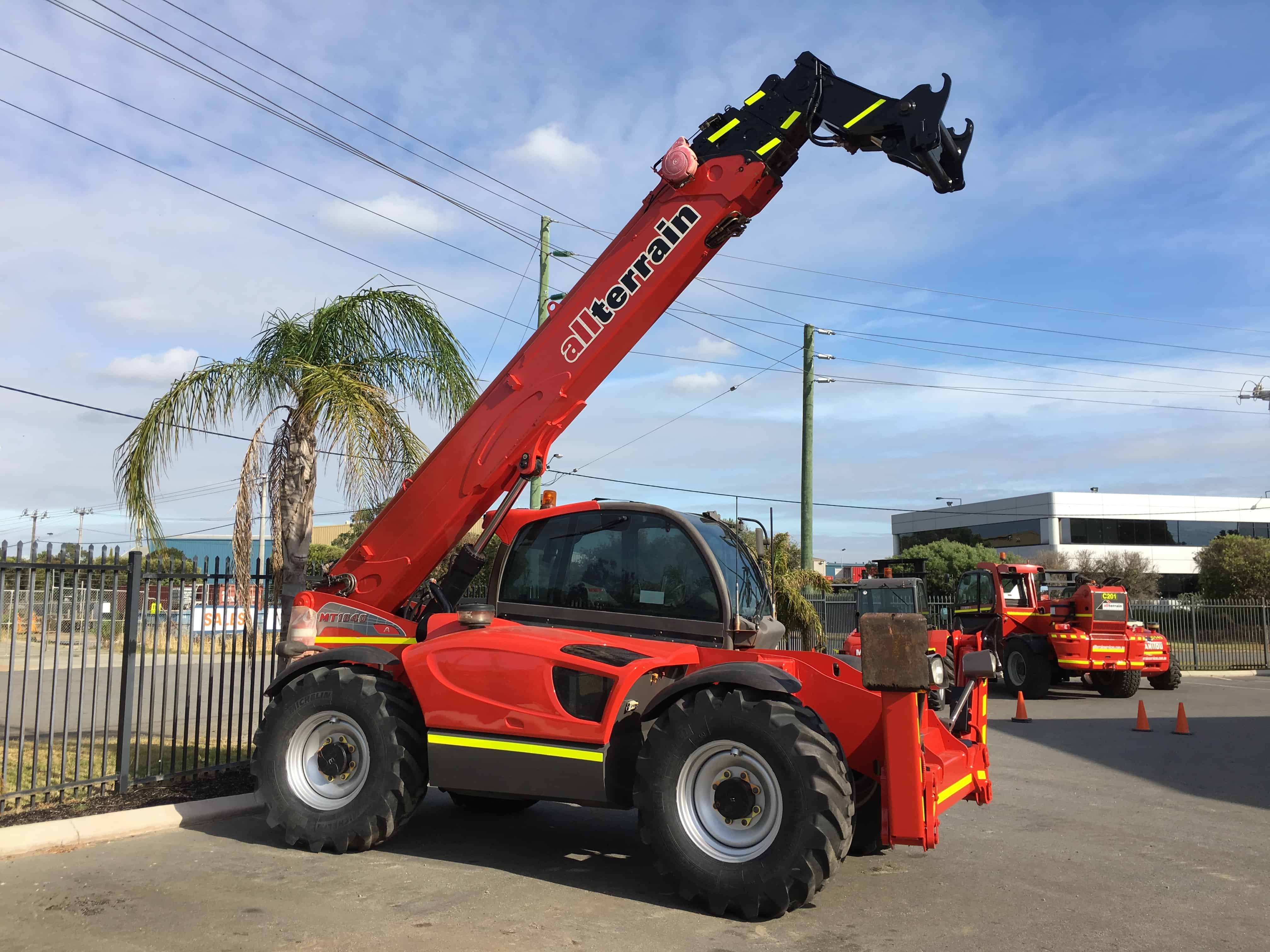 All Terrain Services Manitou Forklift Spray Painted