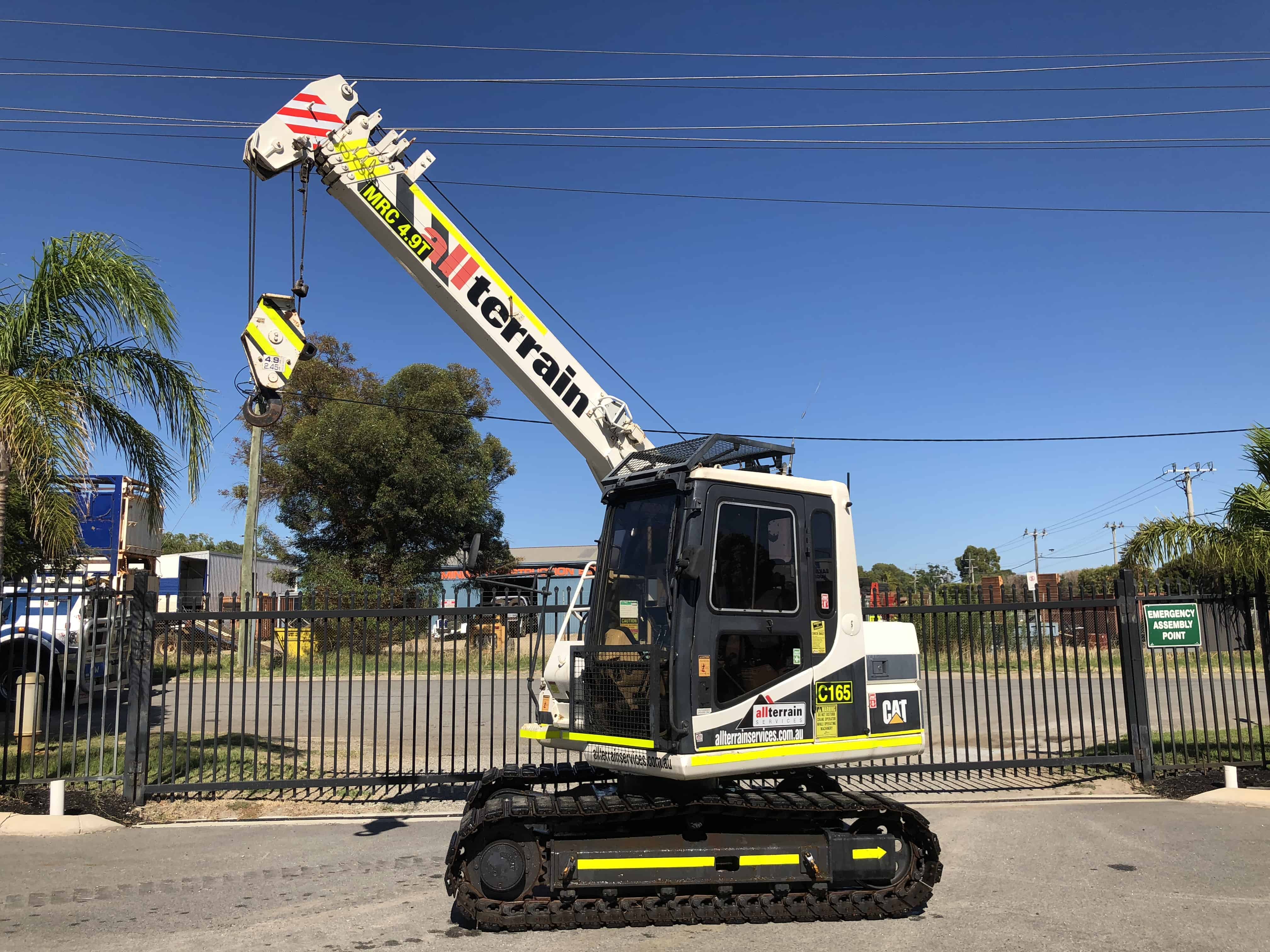 All terrain services cat 307 b mini crawler crane all terrain services