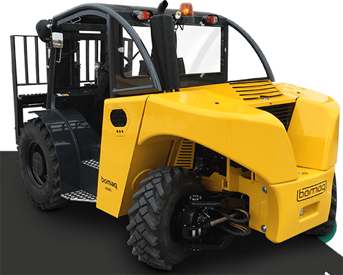 Yellow 4WD Fork Lift Truck