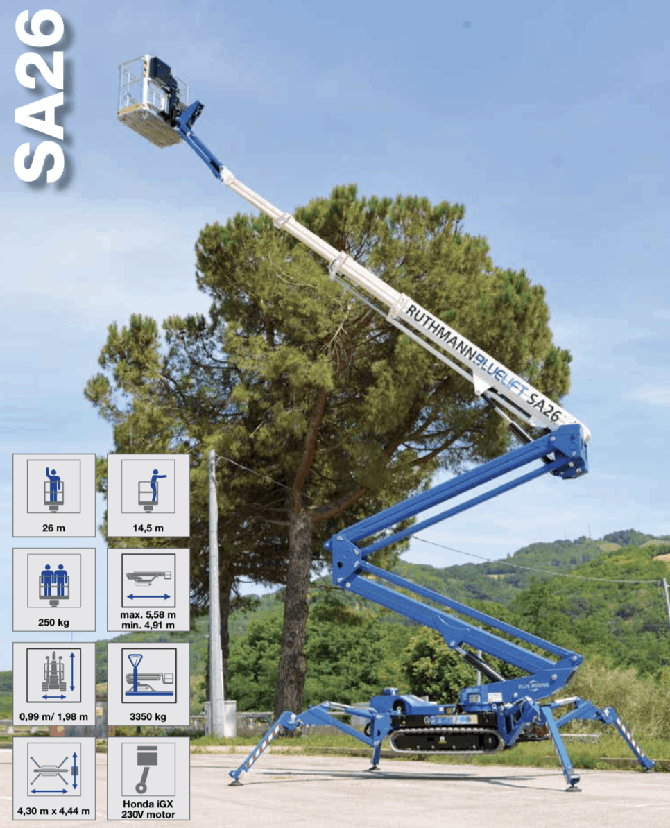 Blue Lift SA 26 spiderlift for sale in perth